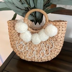 Bride Straw Purse for Honeymoon